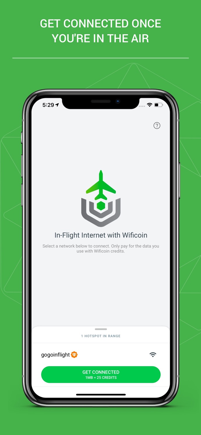Wificoin Inflight Internet App