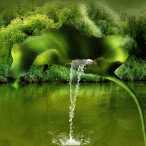 Leaf Fountain Live Wallpaper