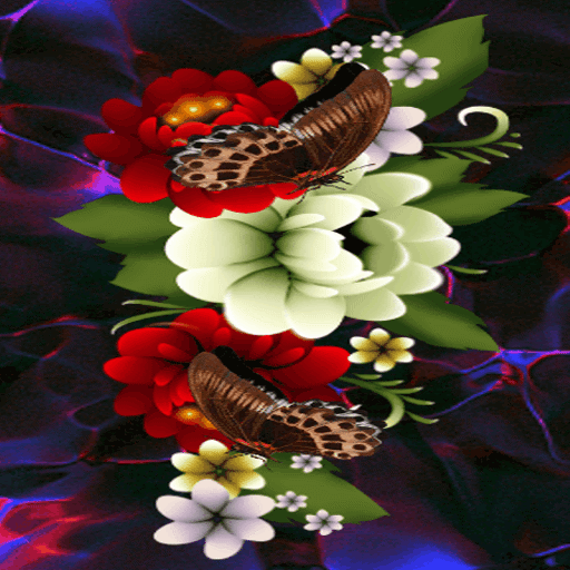 Butterflies Flowers LWP