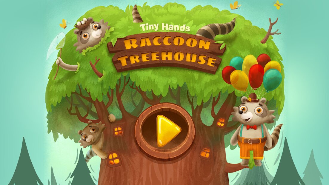 Raccoon treehouse