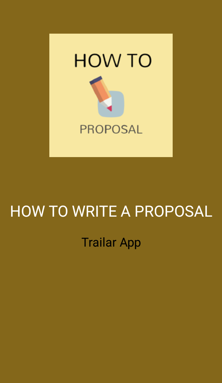 HOW TO WRITE PROPOSAL