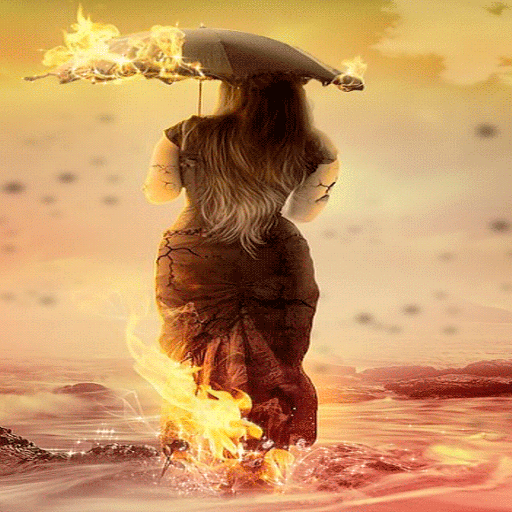 Fiery Ocean Girl LWP