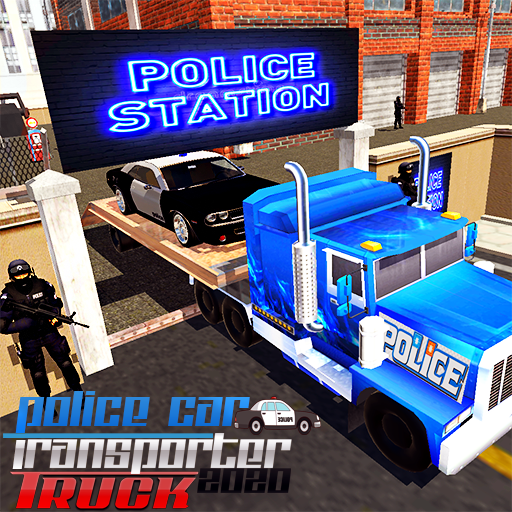 US City Police Car Transporter Truck Driver 2020