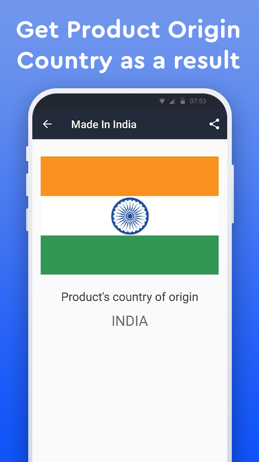 Made in India: Barcode scanner for Product origin