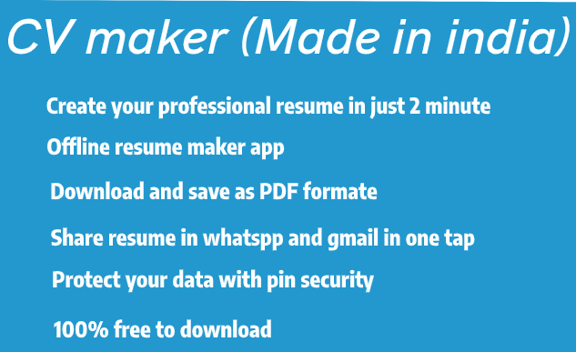 CV maker - Resume Builder (Made in India)