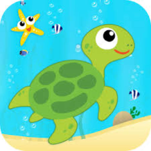 Learn Sea World Animal Game-Name Puzzle Colouring