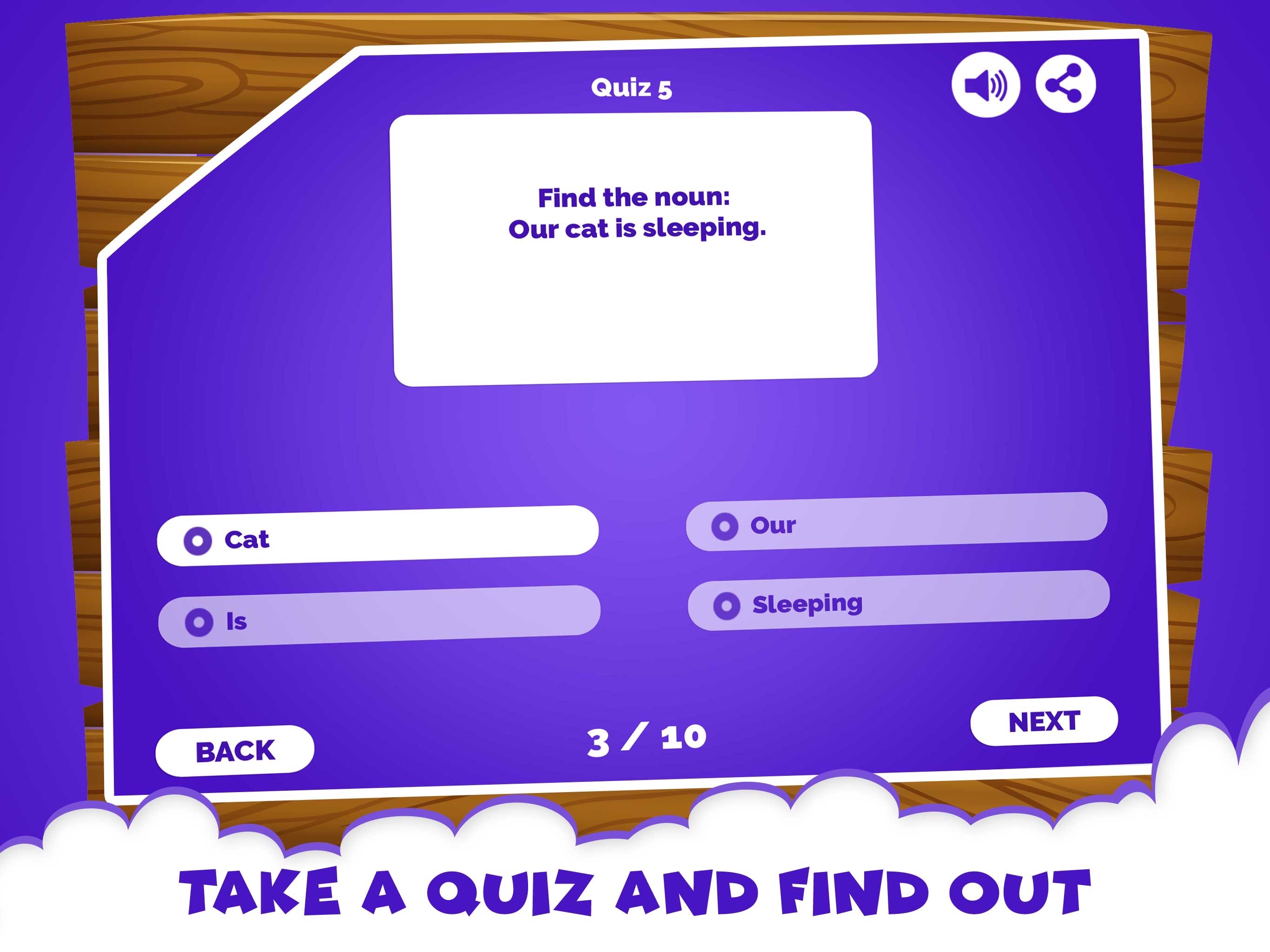 English Grammar Noun Quiz Game