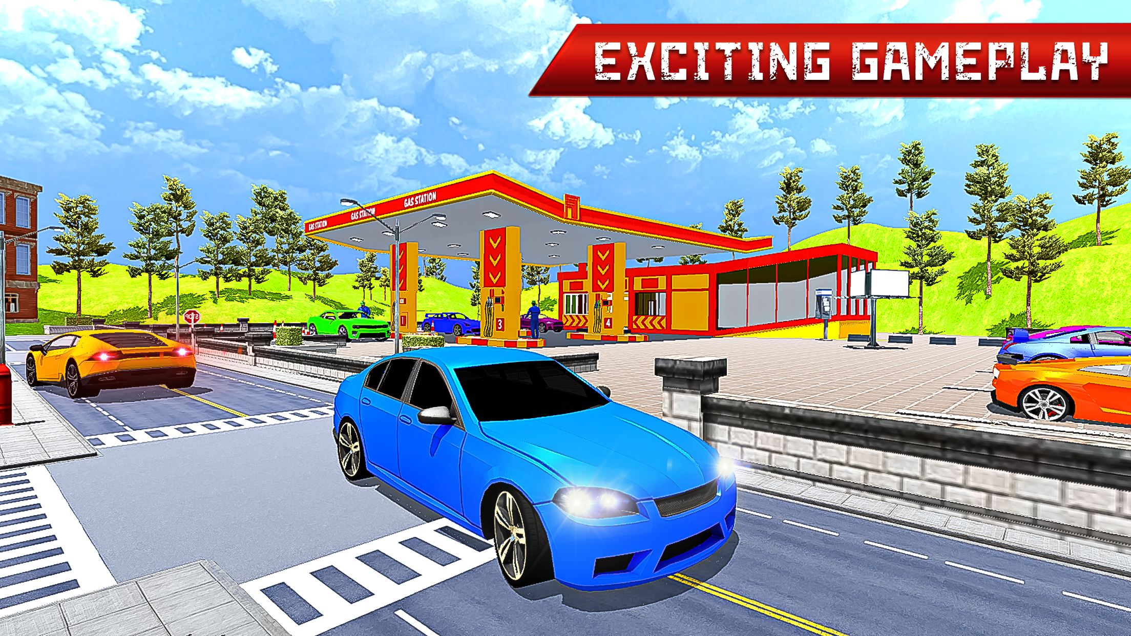 Gas Station Car Parking Simulator:Car Driving Game