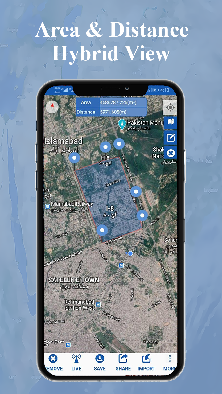 land area measurement using gps