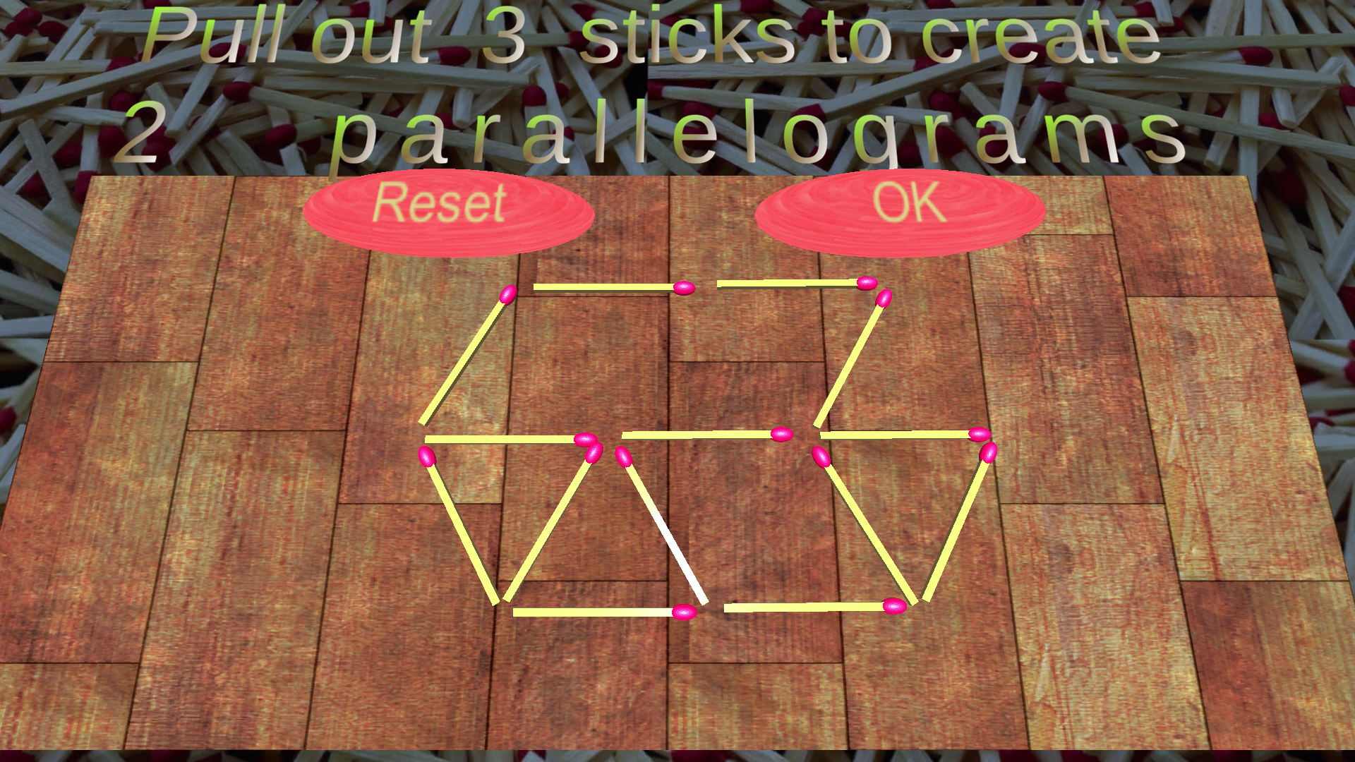 Simple Math 3D Games: Matches Equation