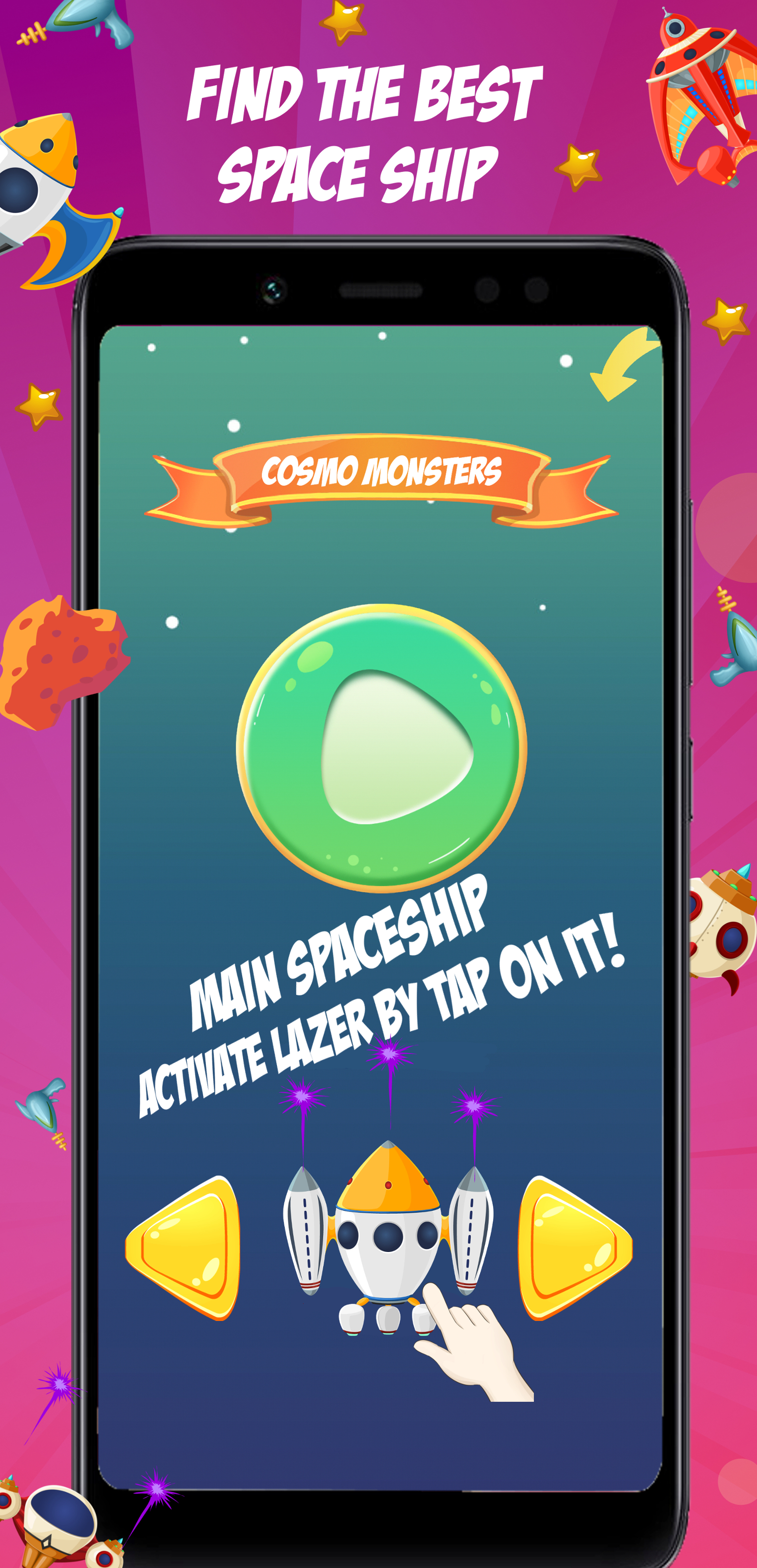 Cosmo Monsters. Free Casual Spaceship Ball Mission