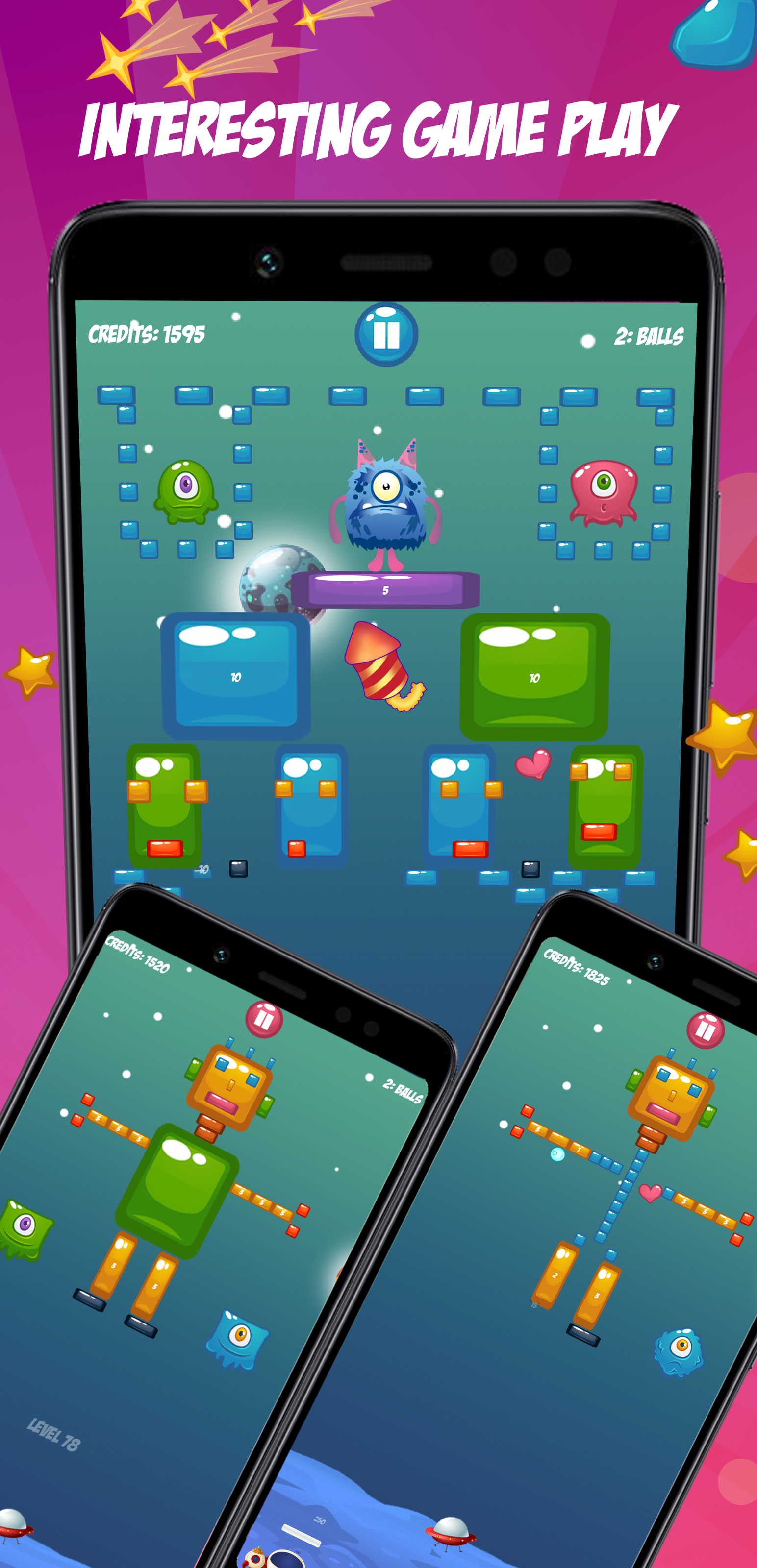 Cosmo Monsters. Free Casual Spaceship Ball Mission