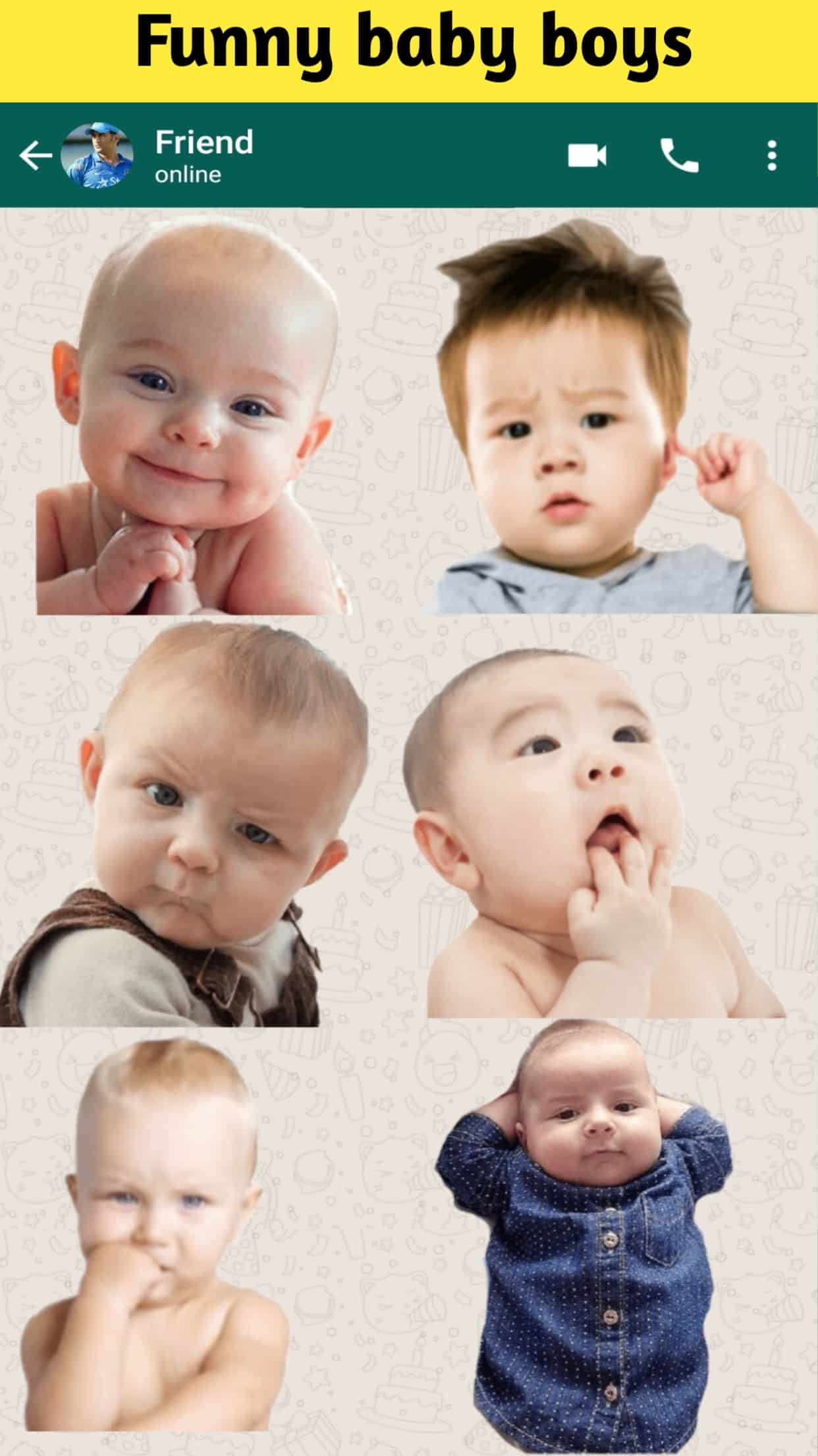 Cute Baby Stickers -Jin Miran WASticker Apps funny