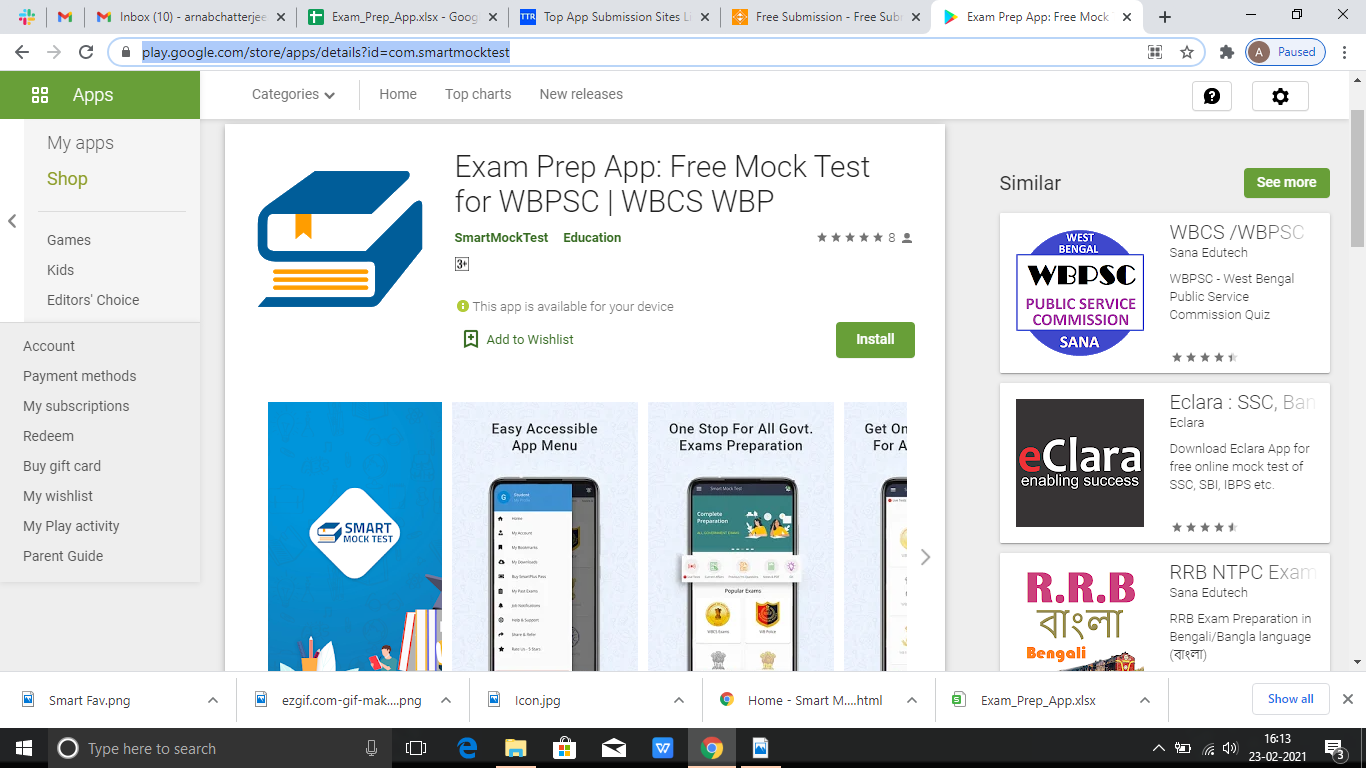 Exam Prep App | Free Mock Test APP for WBPSC