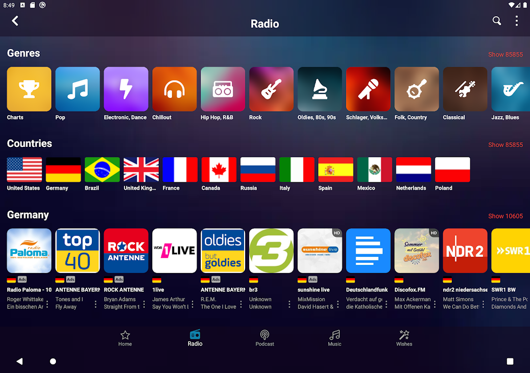Audials Play – Radio Player, Rekorder, Podcasts