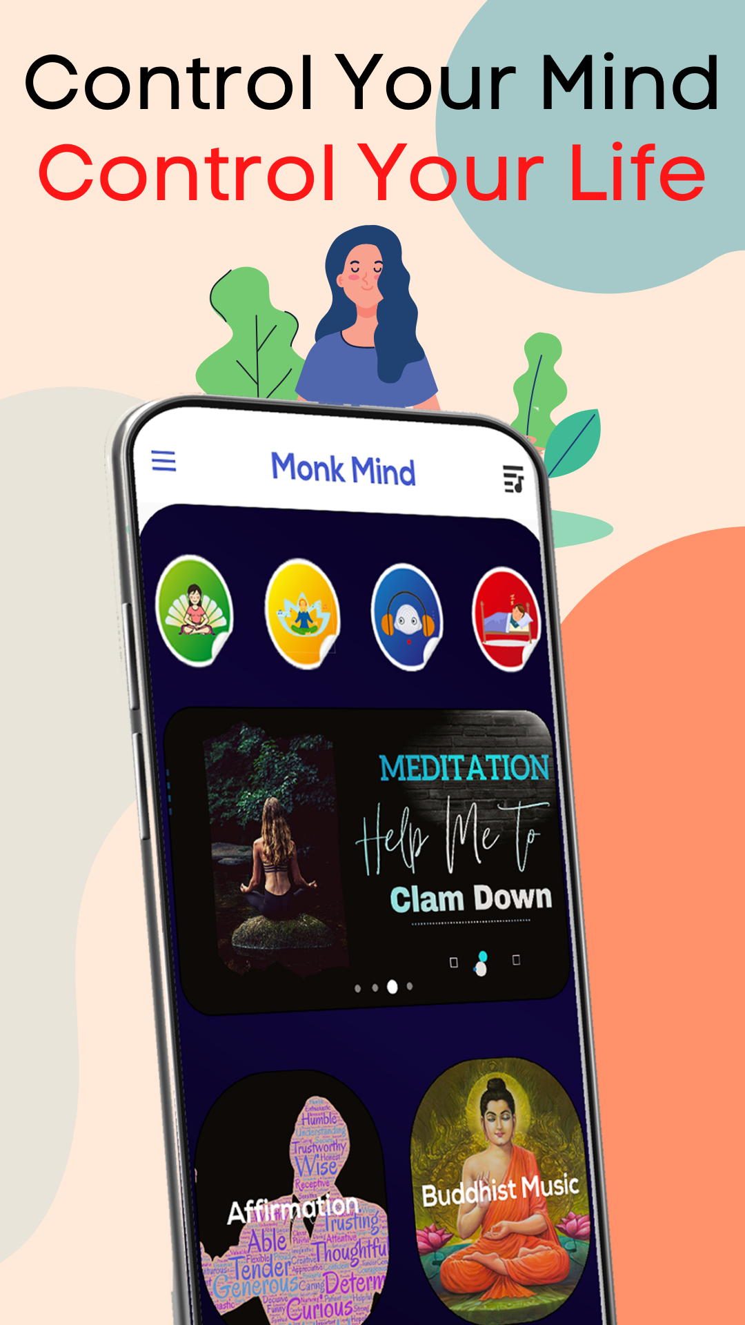 Free Meditaion Music App - Monkmind