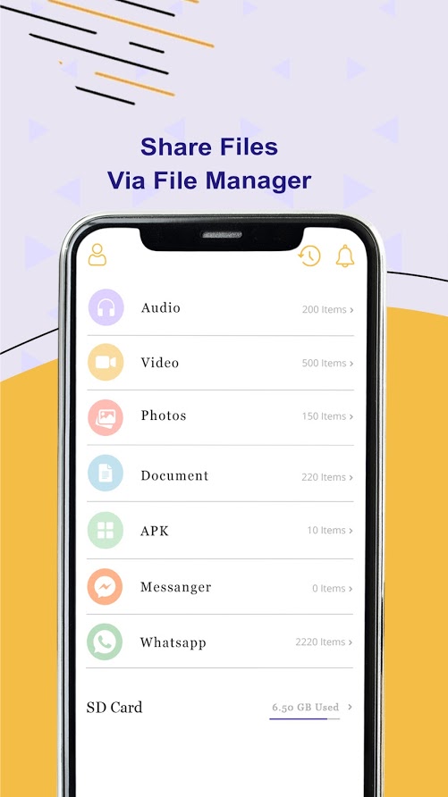 File manager: Transfer files - copy and share data