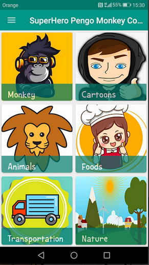 SuperHero Bingo Monkey & Coloring Games