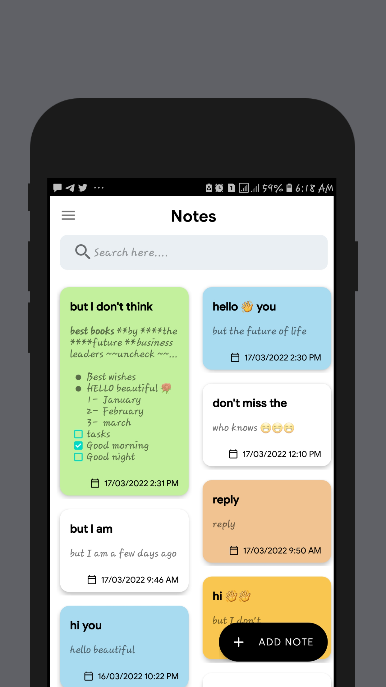 Notes - Notepad - To-do Lists