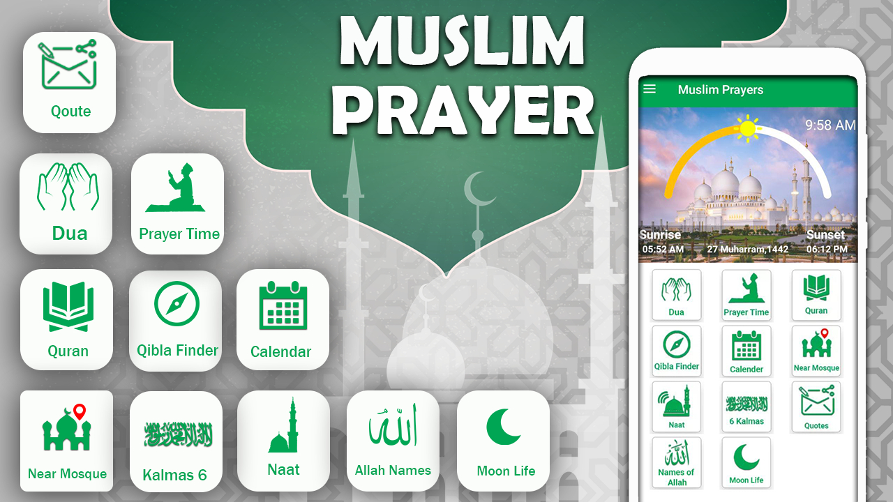 Prayer Time Quran Qibla Finder