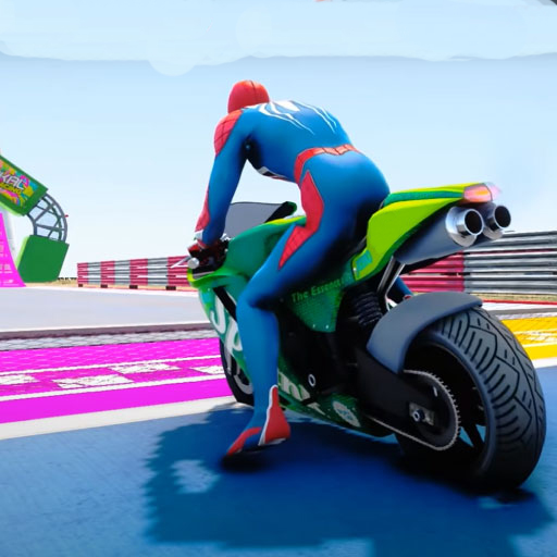 Superheroes Bike Stunt Racing