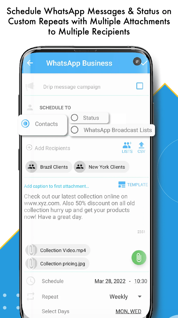 SKEDit: Plan WhatsApp Telegram