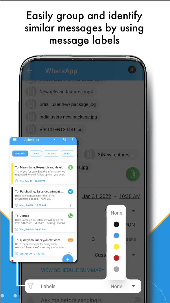 SKEDit: Plan WhatsApp Telegram