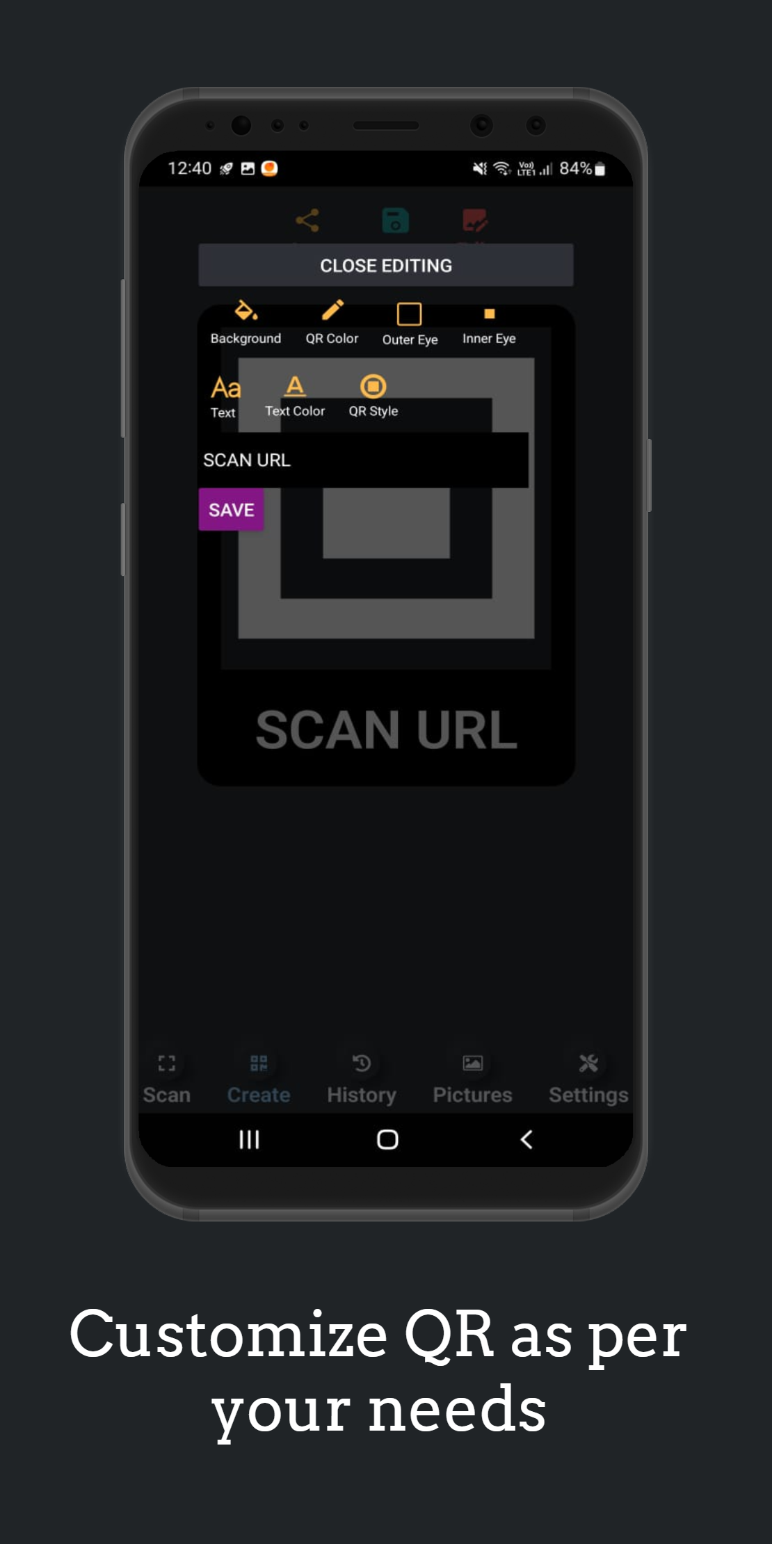Qr - Create Scan Save & Share