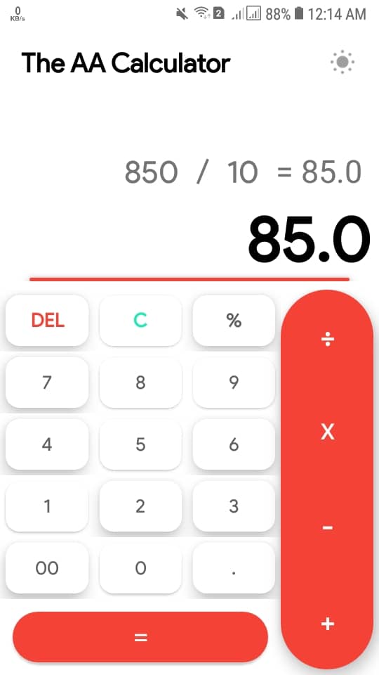The AA Calculator