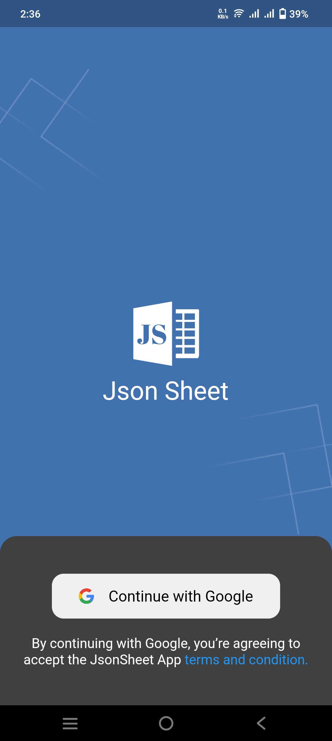 Json Sheet