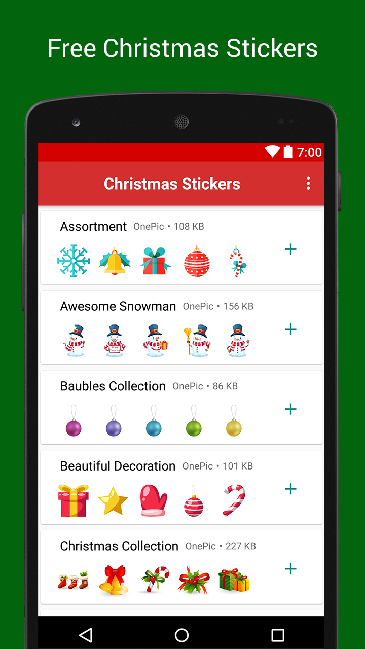 Christmas stickers for Whatsapp