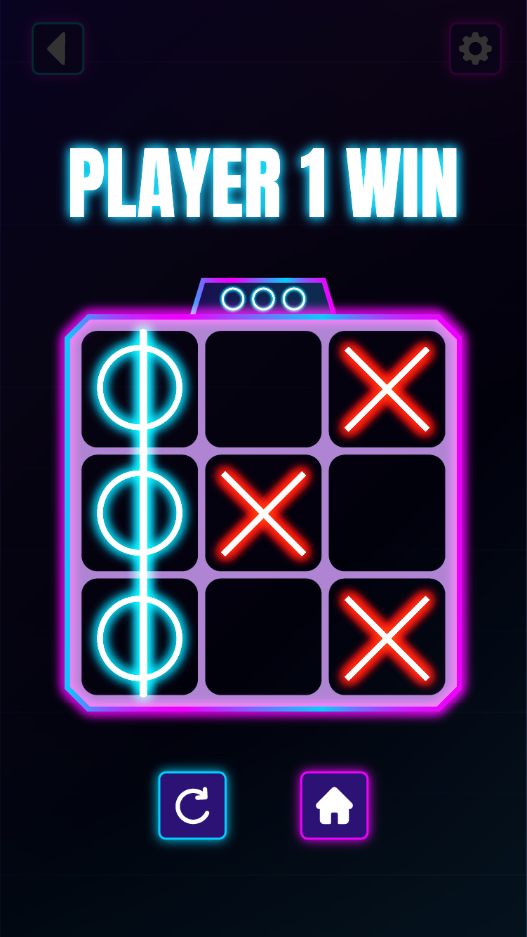 Tic Tac Toe Glow 2 player Game for Android - Download