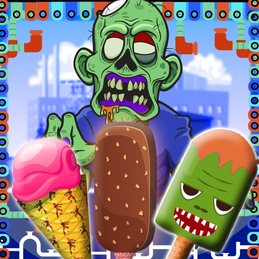 Zombie Ice Cream Factory Simulator - Learn how to make frozen snow cone,frosty icee popsicle and pops for zombies in this kitchen cooking game