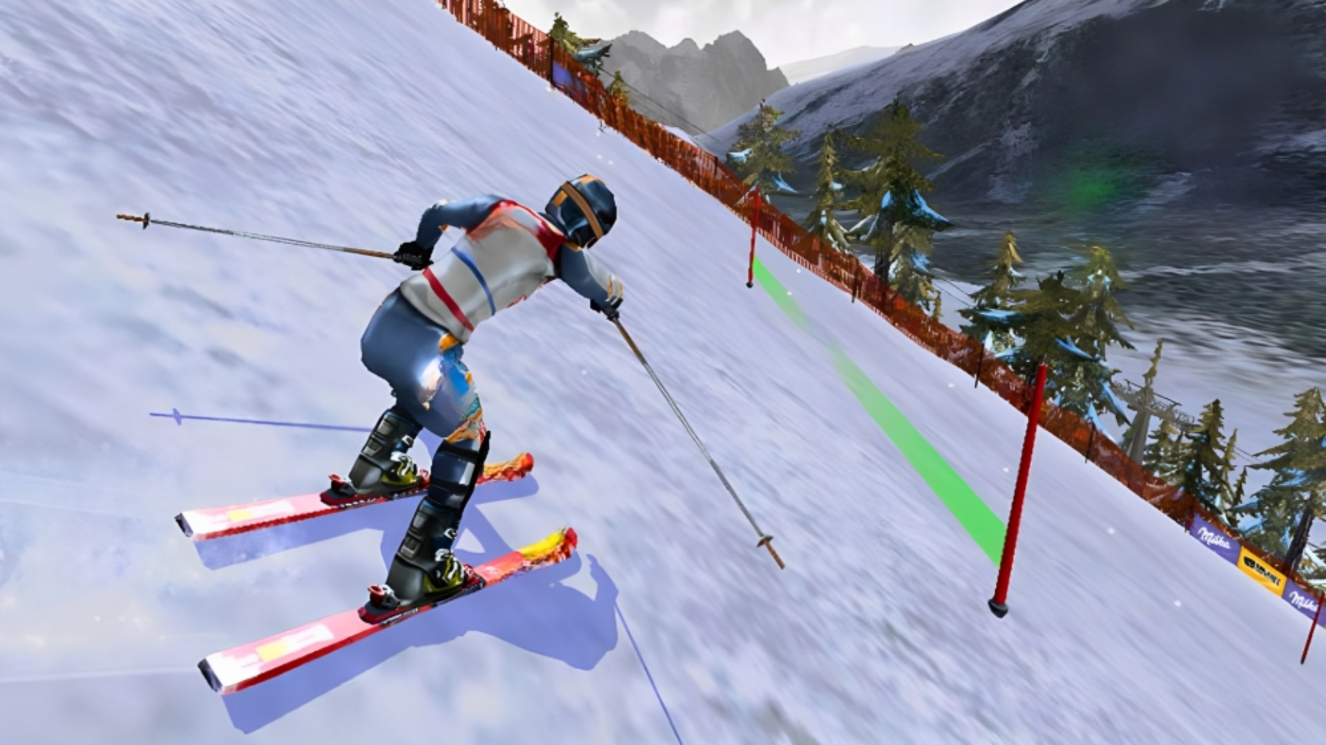 На русском языке ski. Ski_Racing_2005_featuring_Hermann_Maier. Ski Racing 2005. Игра про горные лыжи. Игра горнолыжный спуск.