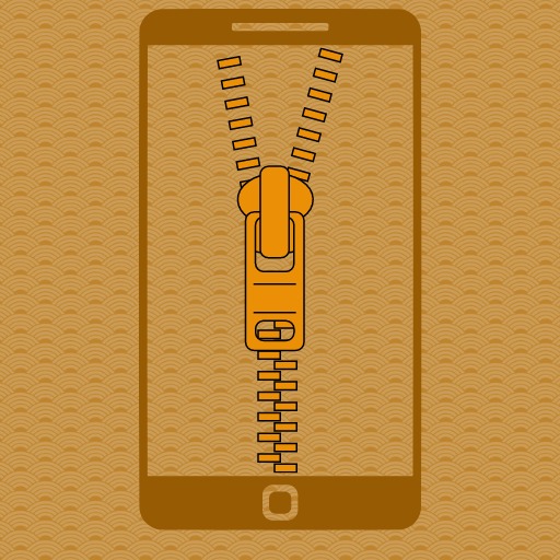 Gold lock screen Zipper