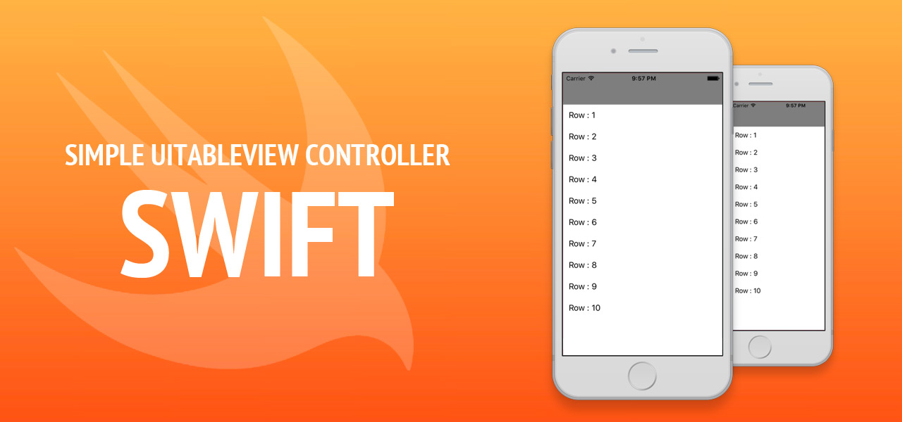 Simple UITableView Controller ? Swift